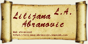 Lilijana Abranović vizit kartica
